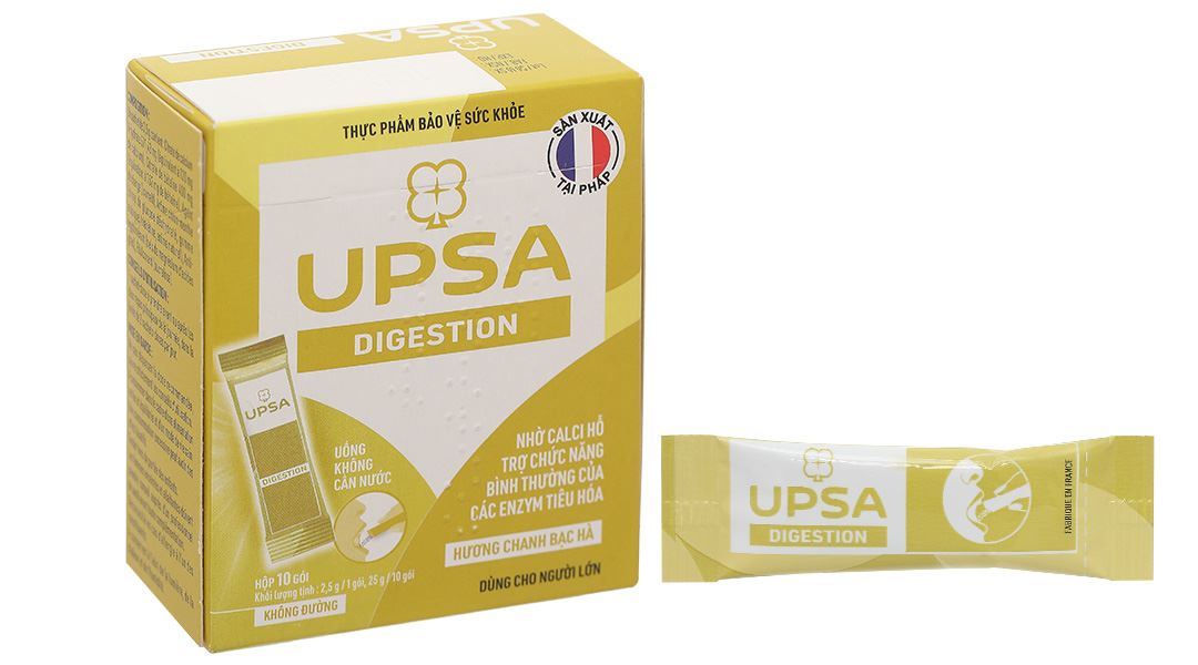 Thực phẩm bảo vệ sức khỏe Upsa Digestion hương chanh bạc hà hộp 10 gói x 2.5g