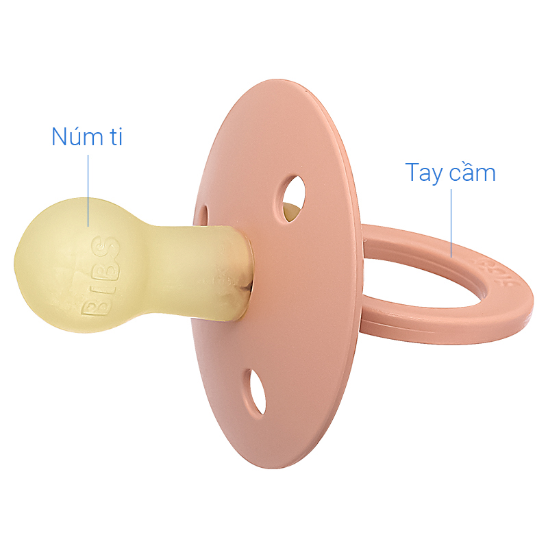 Ti ngậm BIBS Pacifier Colour Latex (từ 6 tháng) - Màu xám 22