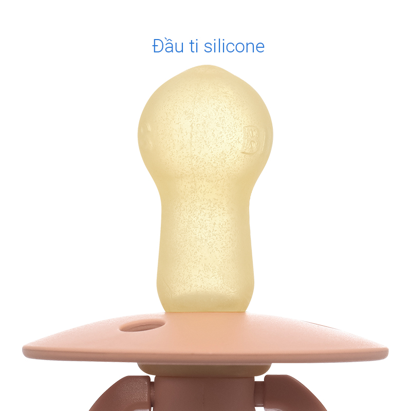 Ti ngậm BIBS Pacifier Colour Latex (từ 6 tháng) - Màu xám 23
