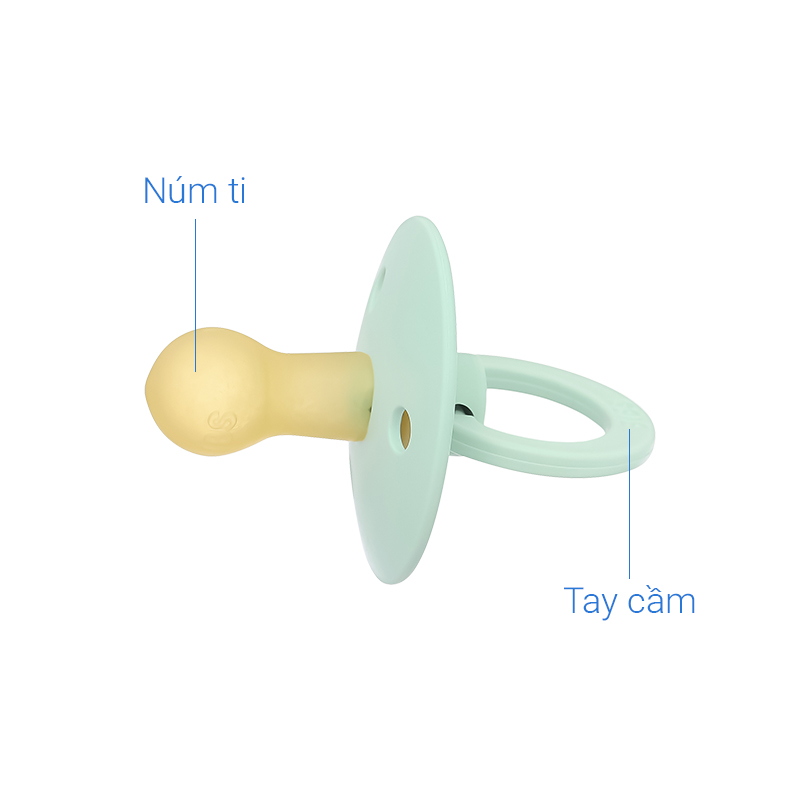 Ti ngậm BIBS Pacifier Colour Latex (từ 6 tháng) - Màu xám 14