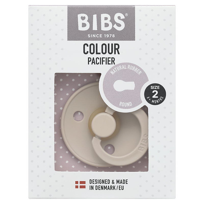 Ti ngậm BIBS Pacifier Colour Latex (từ 6 tháng) - Màu xám 2
