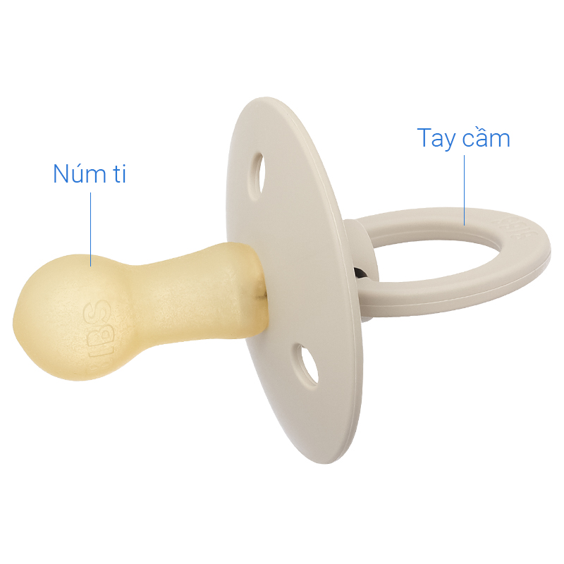 Ti ngậm BIBS Pacifier Colour Latex (từ 6 tháng) - Màu xám 6