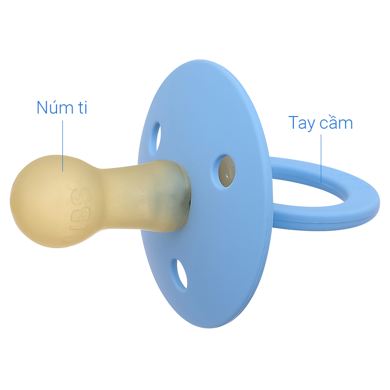 Ti ngậm BIBS Pacifier Colour Latex (từ 6 tháng) - Màu xám 30