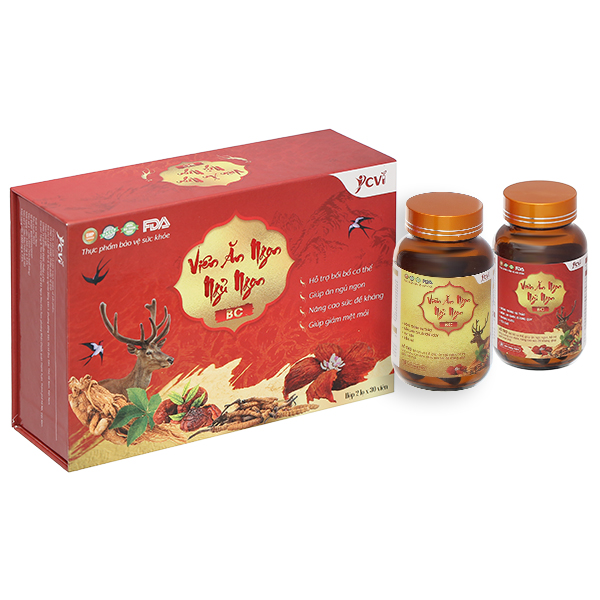 Viên ăn ngon ngủ ngon BC hỗ trợ bồi bổ cơ thể, giúp ăn ngủ ngon, hỗ trợ tăng cường sức khỏe