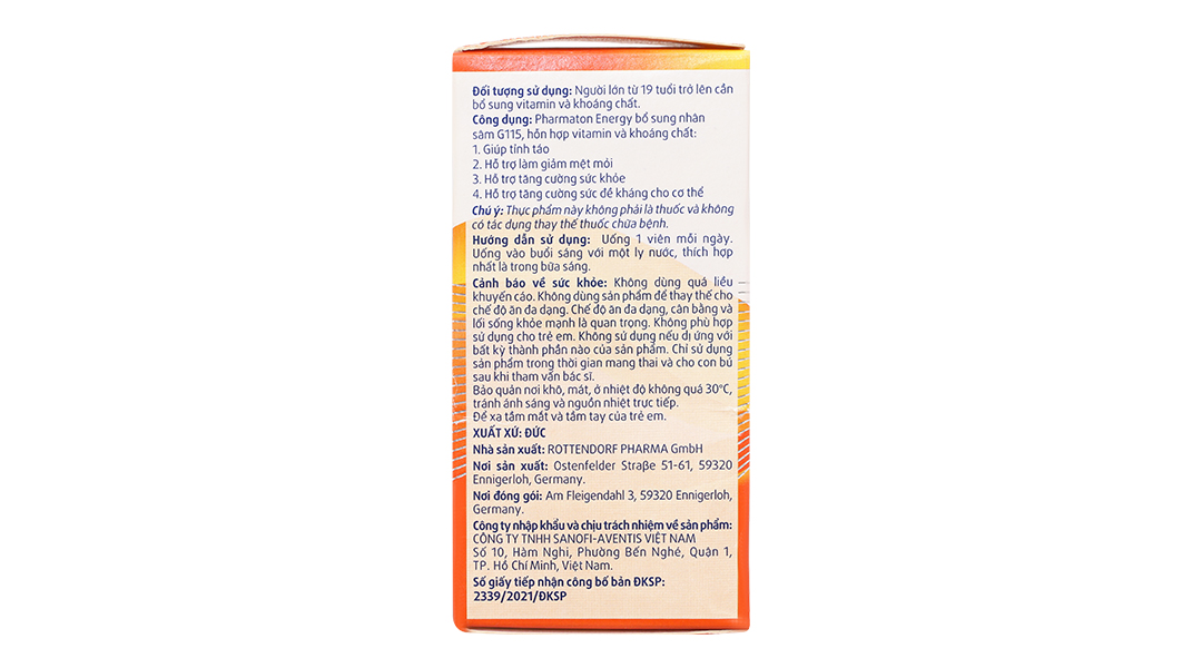 Pharmaton Energy hỗ trợ tăng cường sức khỏe, sức đề kháng lọ 30 viên - 15