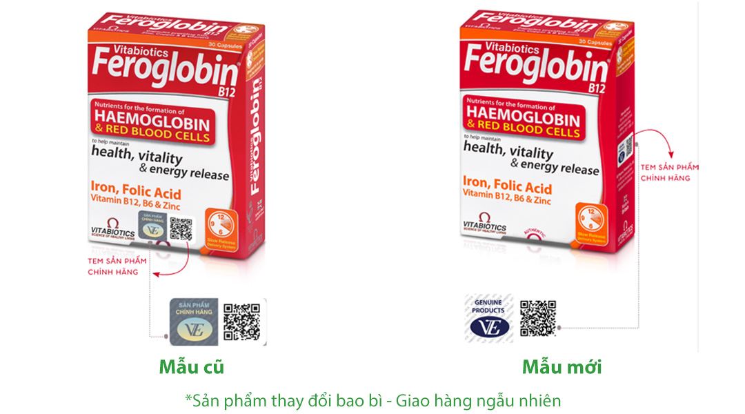 Vitabiotics Feroglobin B12 hộp 30 viên