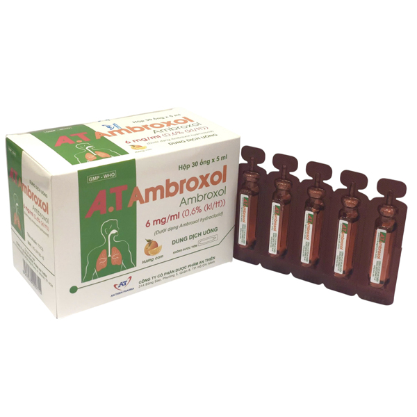 Dung dịch uống A.T Ambroxol tan đàm trong bệnh lý hô hấp