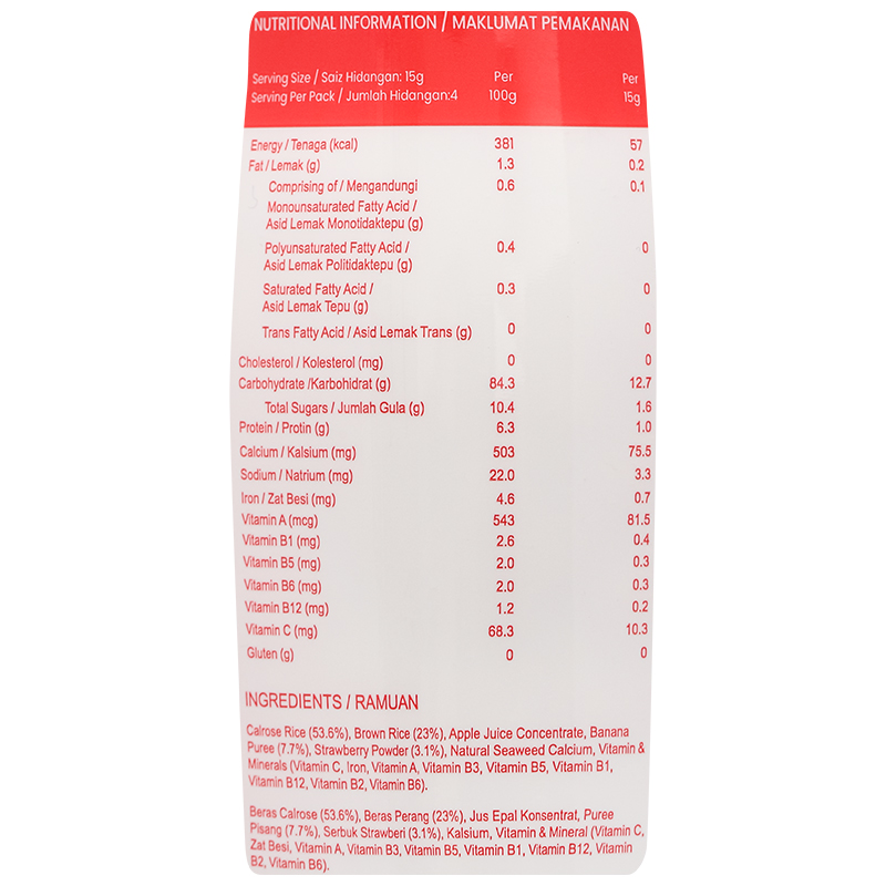 Bánh gạo ăn dặm NATUFOODIES PUFF vị dâu chuối gói 60g (từ 8 tháng) 8