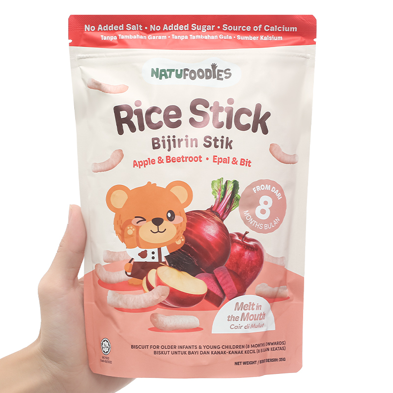 Bánh gạo ăn dặm NATUFOODIES PUFF vị táo, chuối gói 35g (từ 8 tháng) 8