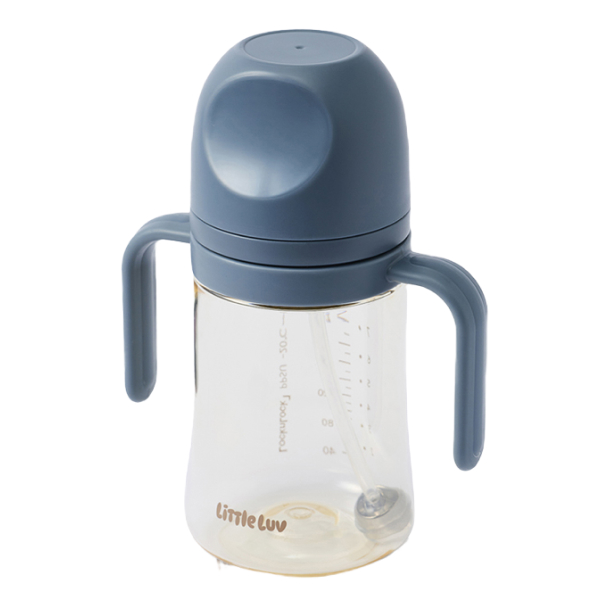 Bình tập uống PPSU Lock&Lock Little Luv Straw Cup HAP915BLU 350ml - Màu xanh dương (từ 6 tháng)