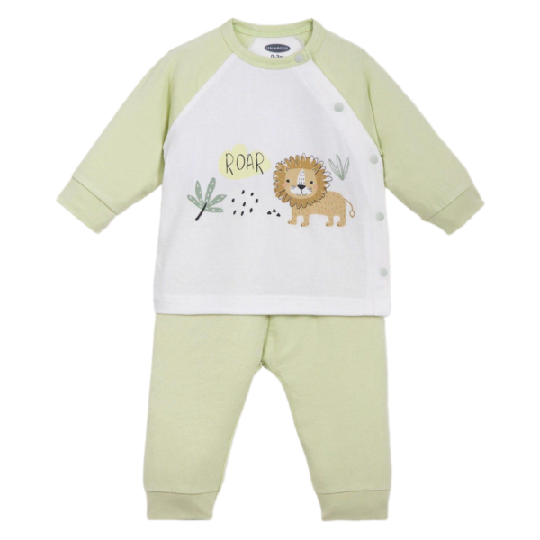 Bộ tay dài cài chéo Ualarogo UR028 màu xanh cốm