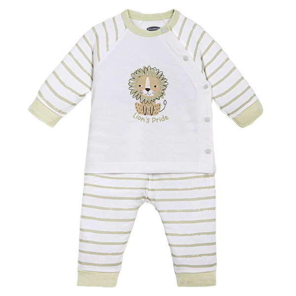 Bộ tay dài cài chéo Ualarogo UR028 hình kẻ ngang