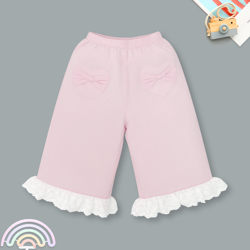 Bộ tay ngắn bé gái Pony Kids quần lỡ túi tim màu vàng 22