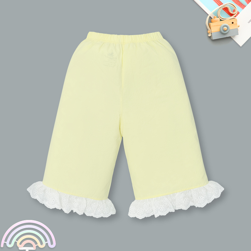 Bộ tay ngắn bé gái Pony Kids quần lỡ túi tim màu vàng 9