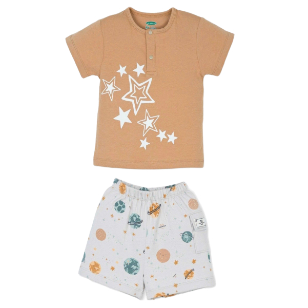 Bộ tay ngắn bé trai Ualarogo UR3871 màu nâu