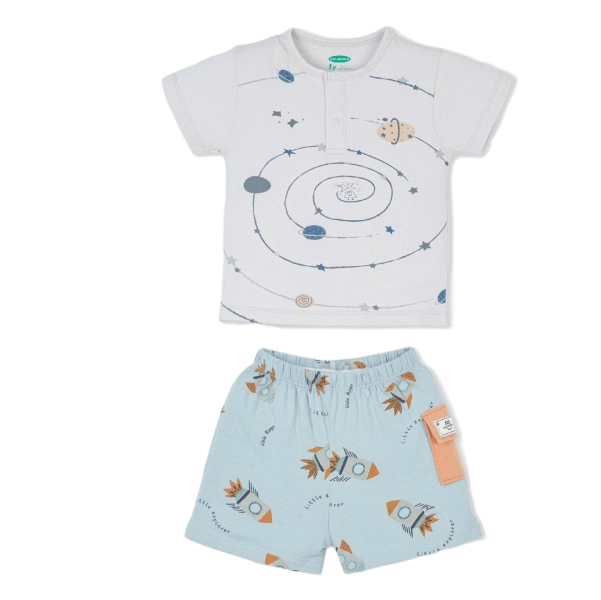 Bộ tay ngắn bé trai Ualarogo UR3871 màu xám