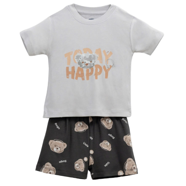 Bộ tay ngắn bé trai UR2228 màu ghi đen