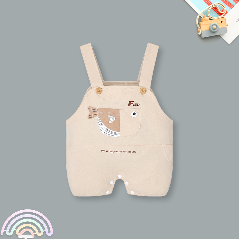 Bodysuit bé trai Pony Kids kèm áo in Fish màu xanh 18