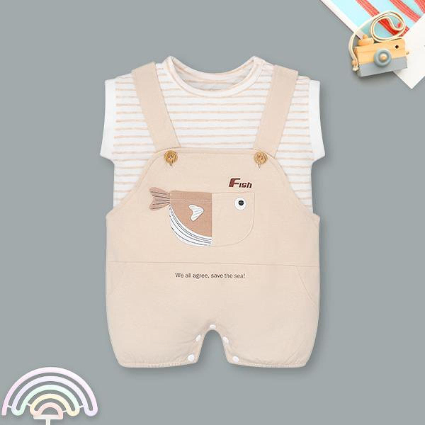 Bodysuit bé trai Pony Kids cotton be