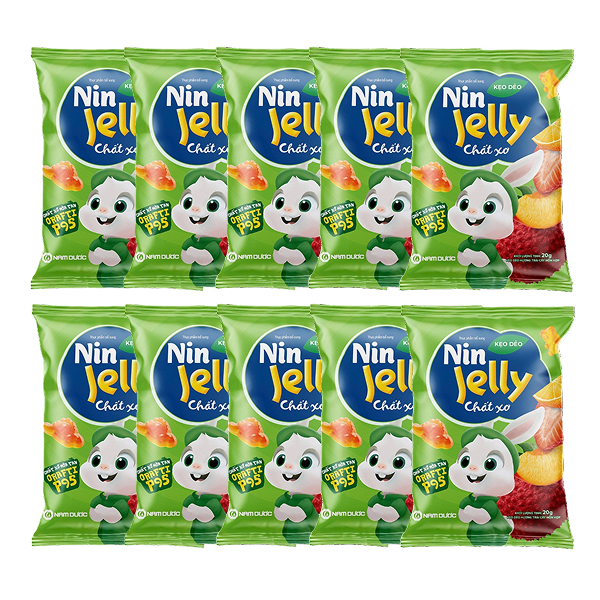 Combo 10 gói kẹo dẻo Nam Dược Nin Jelly bổ sung chất xơ - Giao bao bì ngẫu nhiên