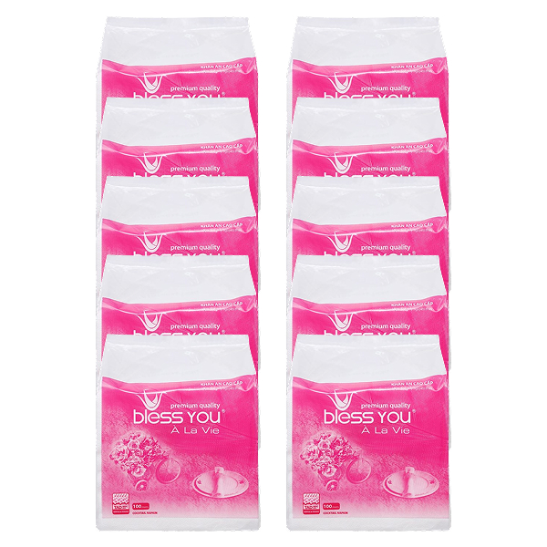 Combo 10 khăn giấy ăn Bless You À La Vie không mùi 23 cm x 23 cm