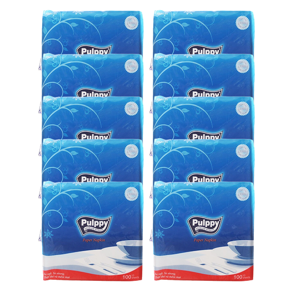 Combo 10 khăn giấy ăn Pulppy không mùi