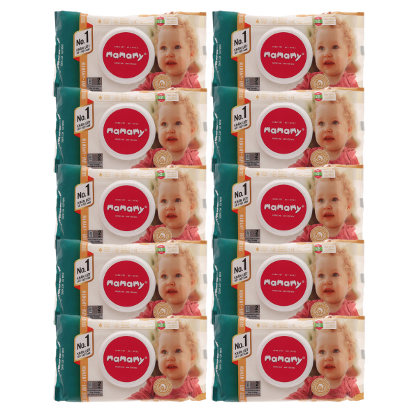 Combo 10 khăn ướt Mamamy chống hăm và rôm sảy không mùi gói 100 miếng