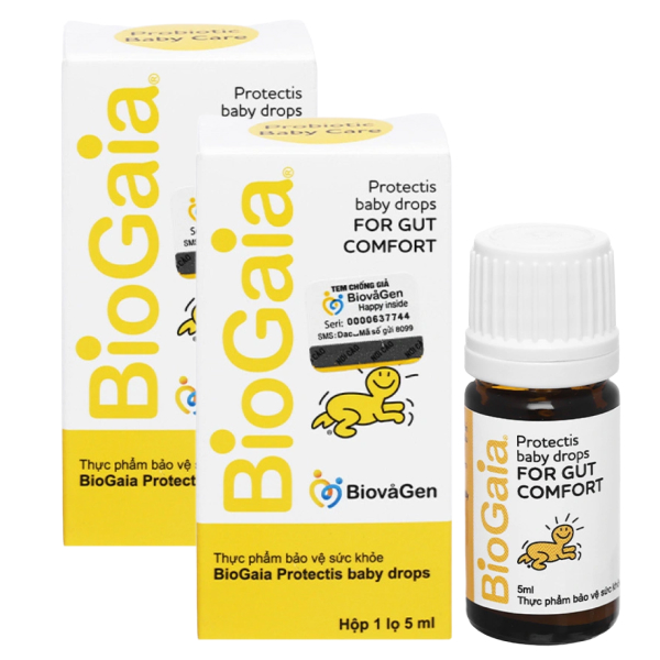 Combo 2 men vi sinh BioGaia Protectics Baby Drops hỗ trợ cải thiện hệ vi sinh đường ruột
