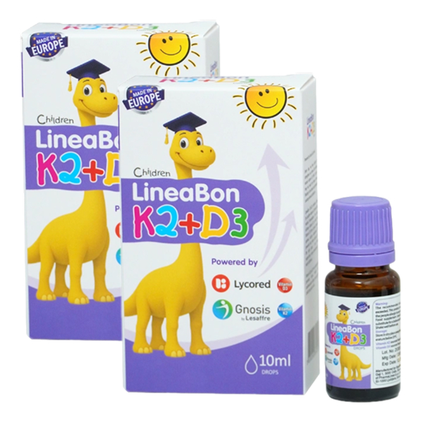 Combo 2 hộp LineaBon K2+D3 hỗ trợ hấp thu canxi, 10 ml dạng xịt (từ 0 tháng)