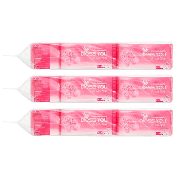 Combo 3 lốc 10 cuộn giấy vệ sinh Bless You À La Vie không mùi