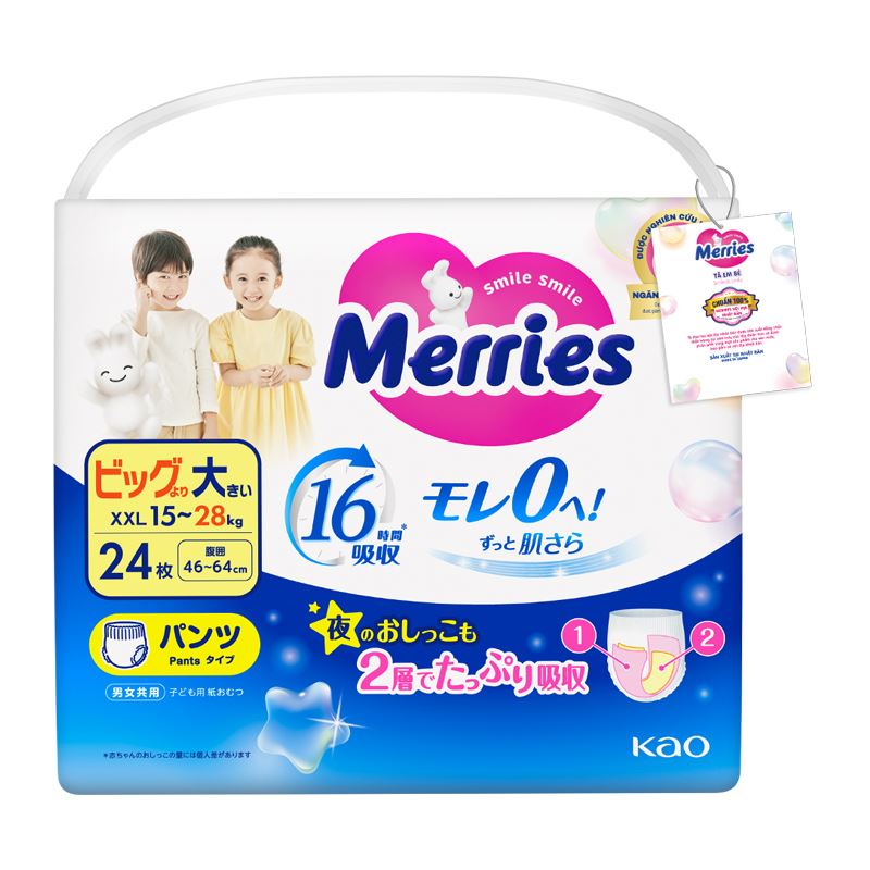 Tã quần Merries size XXL 24 miếng (15 - 28 kg) 5