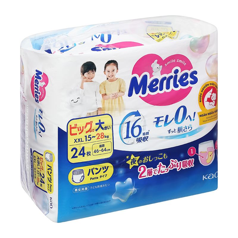 Tã quần Merries size XXL 24 miếng (15 - 28 kg) 7