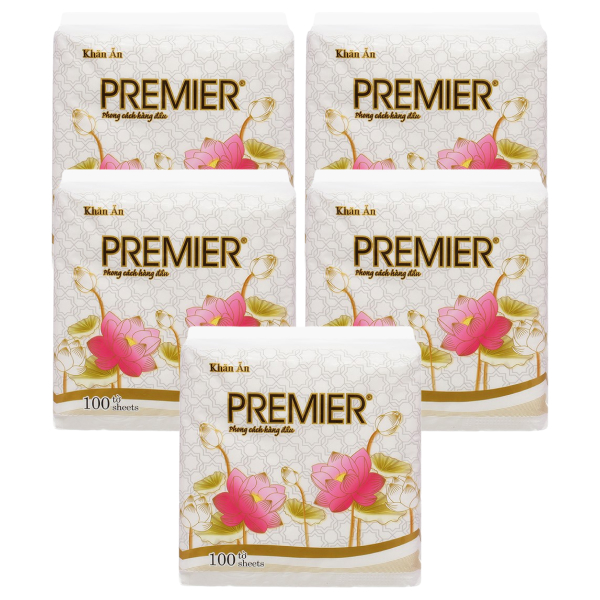 Combo 5 khăn giấy ăn PREMIER không mùi