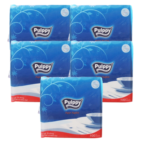 Combo 5 khăn giấy ăn Pulppy không mùi