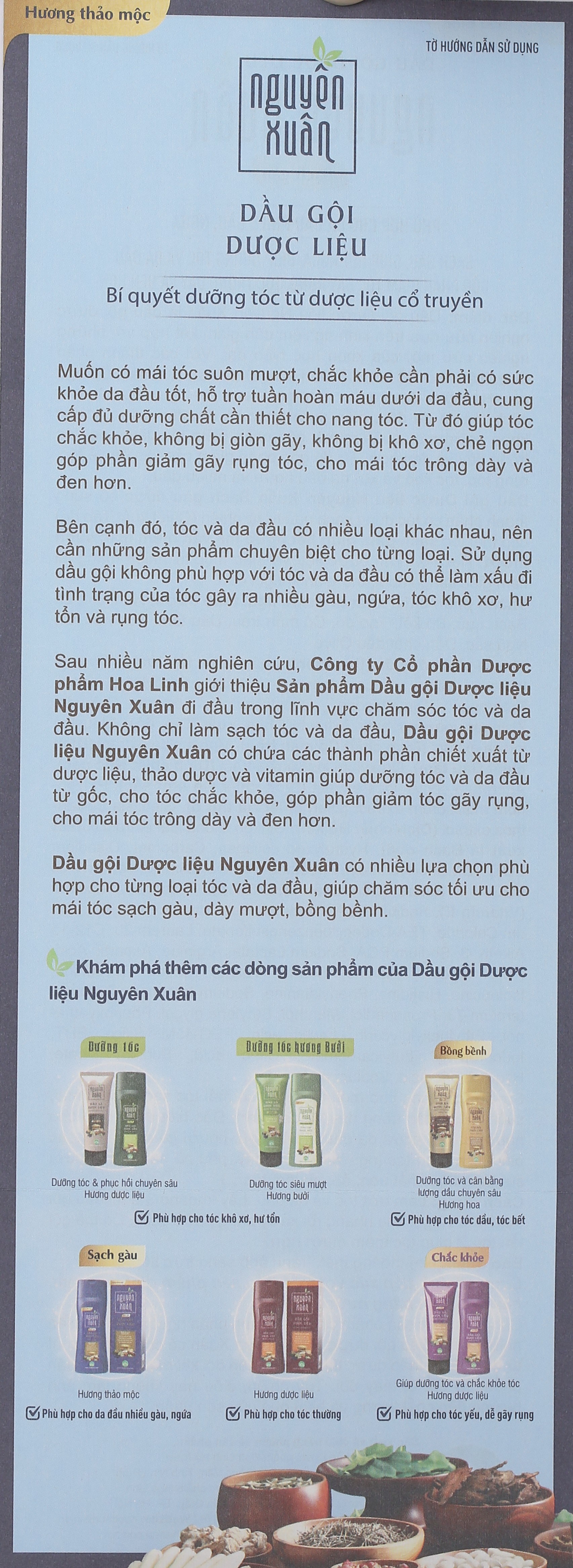 Dầu gội dược liệu Nguyên Xuân sạch gàu chai 250ml - 16