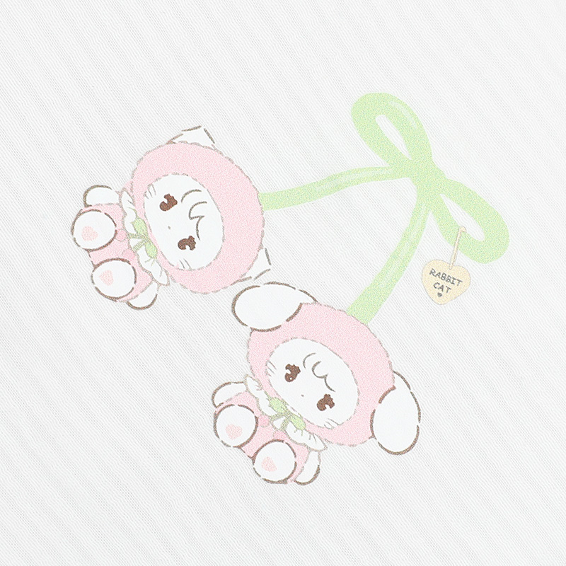Đồ bộ sát nách bé gái Pony Kids quần bèo gấu màu trắng 7