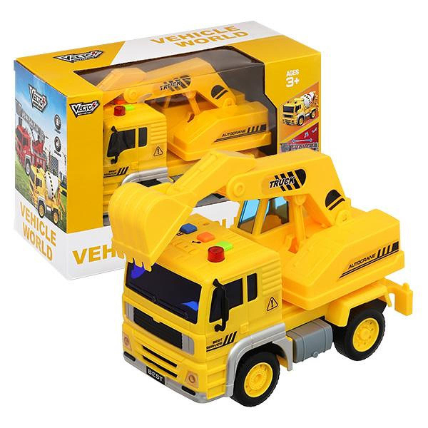 Đồ chơi mô hình xe xúc công trình chạy trớn có đèn và âm thanh Vecto VT511C