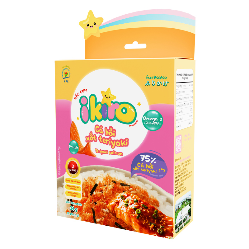 Gia vị rắc cơm IKIRO vị cá hồi xốt teriyaki 24g (từ 1 tuổi) 3