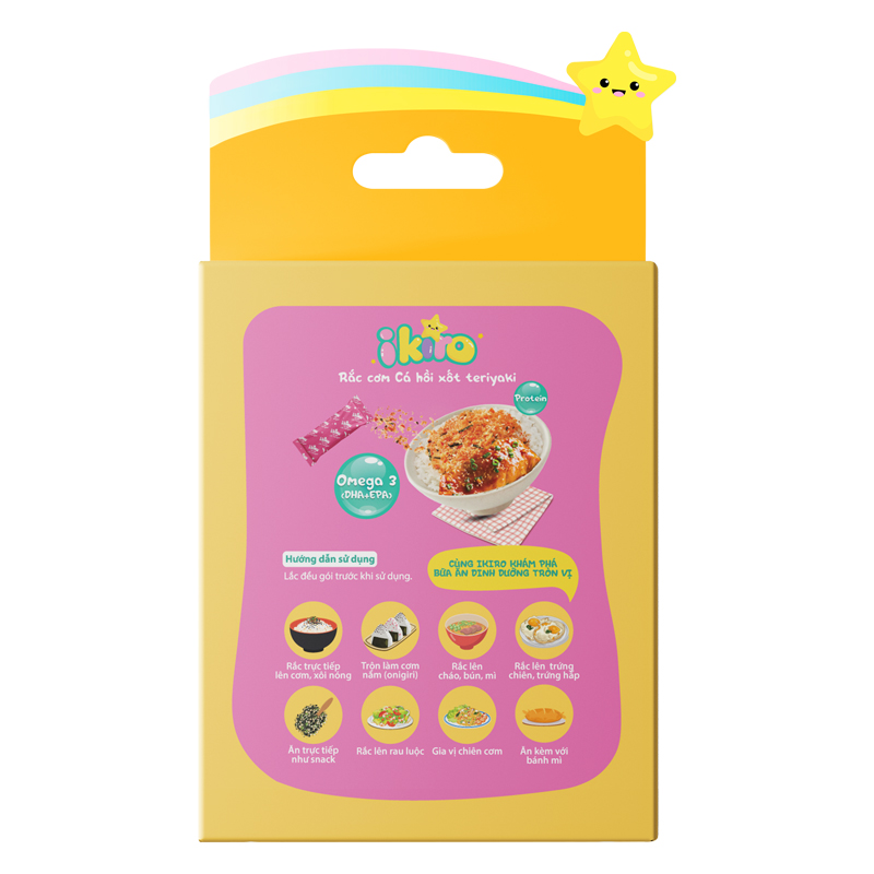 Gia vị rắc cơm IKIRO vị cá hồi xốt teriyaki 24g (từ 1 tuổi) 4