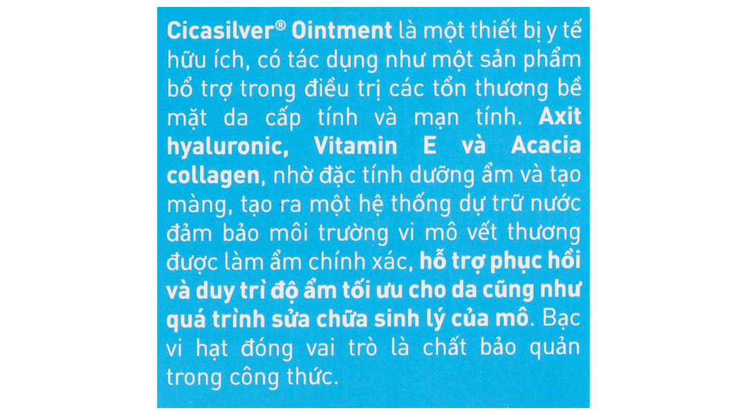 Kem bôi Cicasilver Ointment hỗ trợ chăm sóc vết thương týp 50ml - 8
