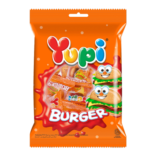 Kẹo dẻo Yupi Burger hương trái cây gói 84g (từ 3 tuổi)