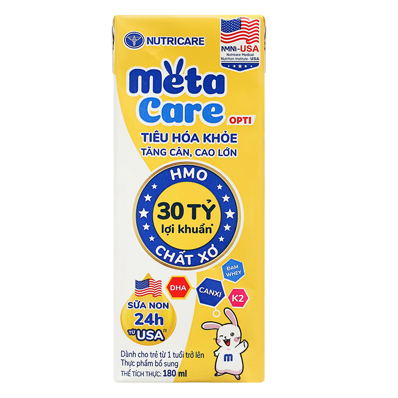 Thùng 48 hộp sữa pha sẵn MetaCare Opti 180 ml (từ 1 tuổi) 20