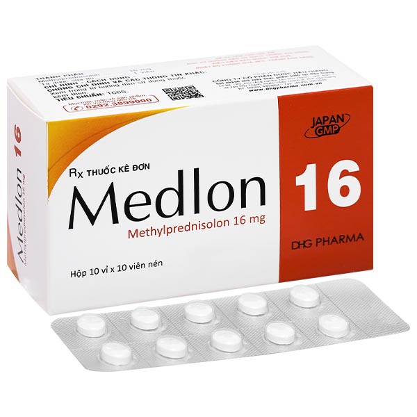 Medlon 16 chống viêm, giảm miễn dịch trong viêm khớp, lupus ban đỏ