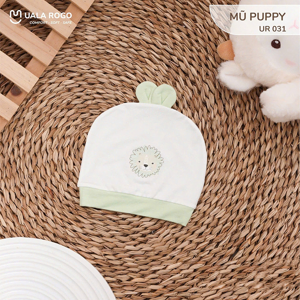 Nón sơ sinh Puppy Ualarogo UR031 màu xanh (0 - 3 tháng)
