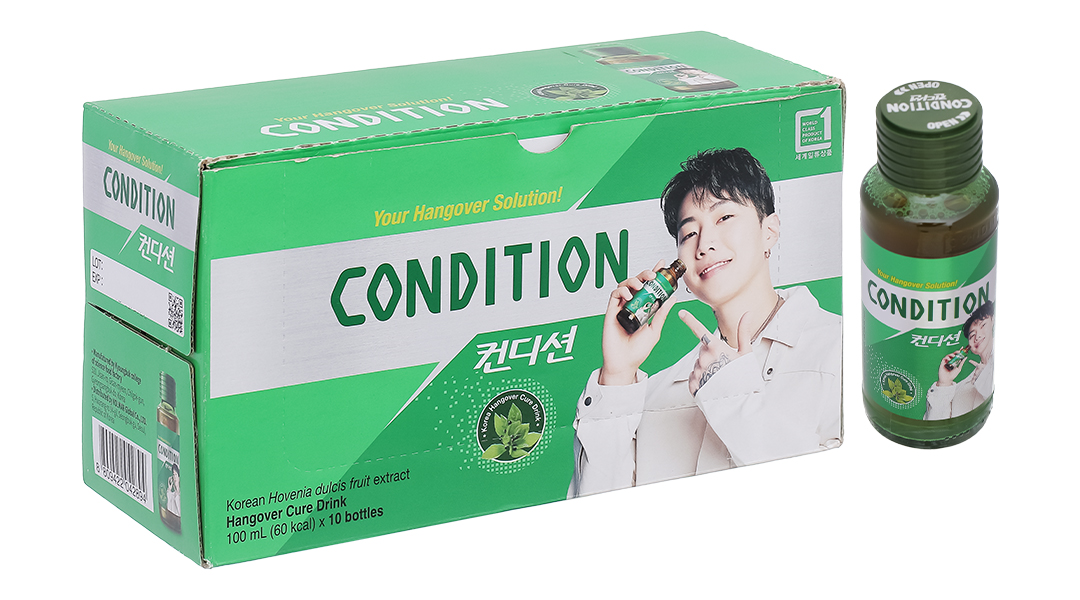 Thực phẩm bảo vệ sức khỏe Condition hỗ trợ giải độc gan, giải rượu hộp 10 chai x 100ml - 13