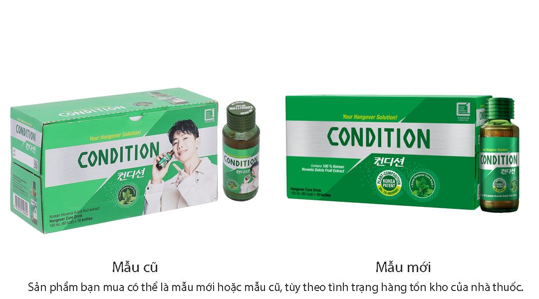 Thực phẩm bảo vệ sức khỏe Condition hỗ trợ giải độc gan, giải rượu hộp 10 chai x 100ml - 11