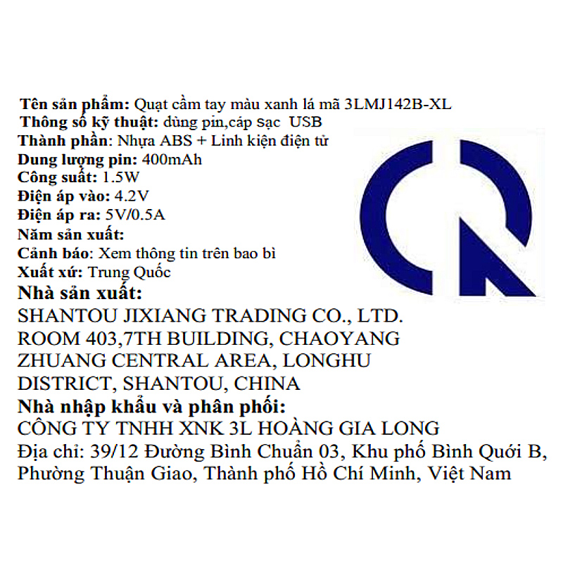 Quạt cầm tay và để bàn 3L 3LMJ142B-XL 9