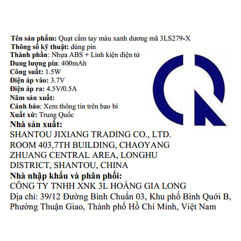 Quạt cầm tay và để bàn 3L 3LS279-X 9