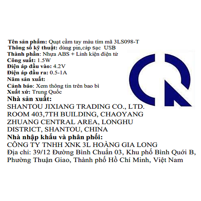 Quạt cầm tay và để bàn có đèn 3L 3LS098-T 10