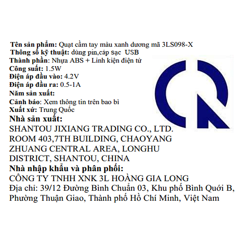 Quạt cầm tay và để bàn có đèn 3L 3LS098-X 10